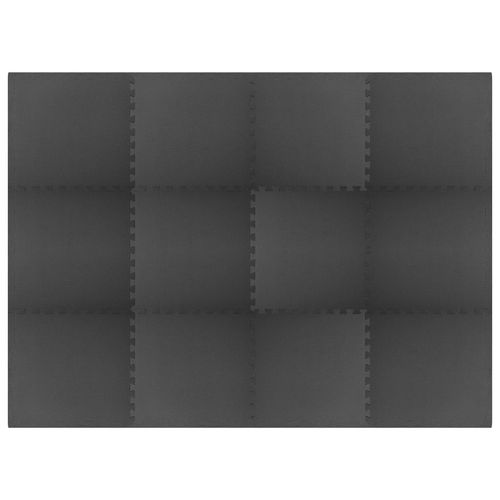 vidaXL Floor Mats 54 pcs 4.86㎡ EVA Foam Black