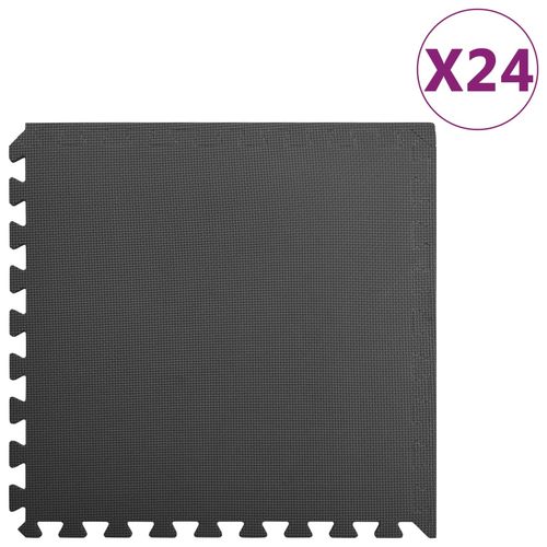 vidaXL Floor Mats 54 pcs 4.86㎡ EVA Foam Black - black / 8.64 m²