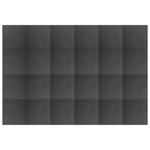 vidaXL Floor Mats 54 pcs 4.86㎡ EVA Foam Black