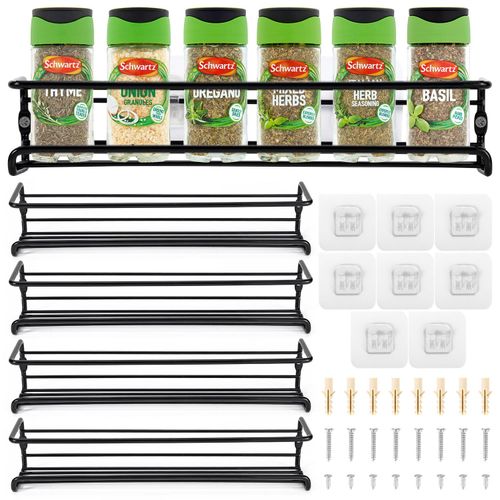 VINSANI HERB AND SPICE RACK BLACK