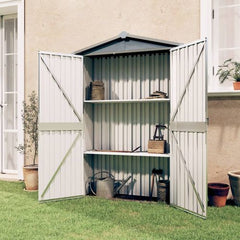 vidaXL Garden Shed Green 116x45x175 cm Galvanised Steel