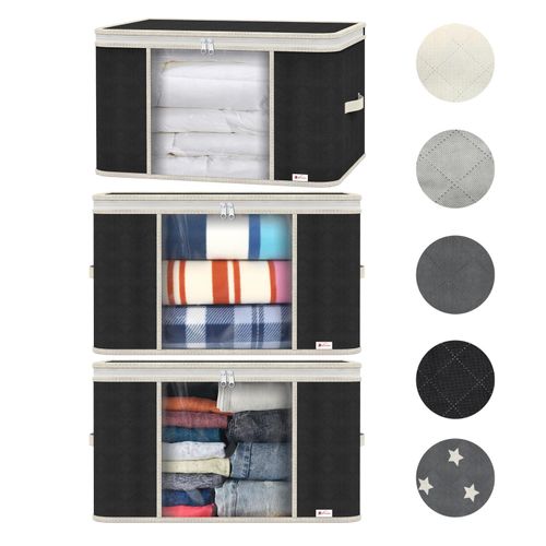 VINSANI 3pc DELUXE STORAGE BAGS - Black