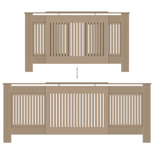vidaXL MDF Radiator Cover White 205 cm