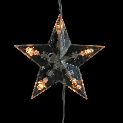 vidaXL LED Star Curtain Fairy Lights 200 LED Warm White 8 Function
