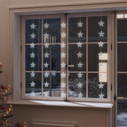 vidaXL LED Star Curtain Fairy Lights 200 LED Warm White 8 Function
