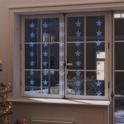 vidaXL LED Star Curtain Fairy Lights 200 LED Warm White 8 Function