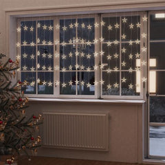 vidaXL LED Star Curtain Fairy Lights 200 LED Warm White 8 Function