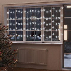 vidaXL LED Star Curtain Fairy Lights 200 LED Warm White 8 Function