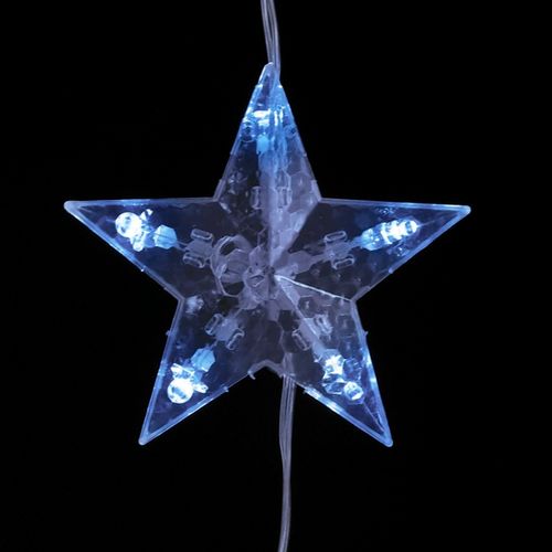 vidaXL LED Star Curtain Fairy Lights 200 LED Warm White 8 Function