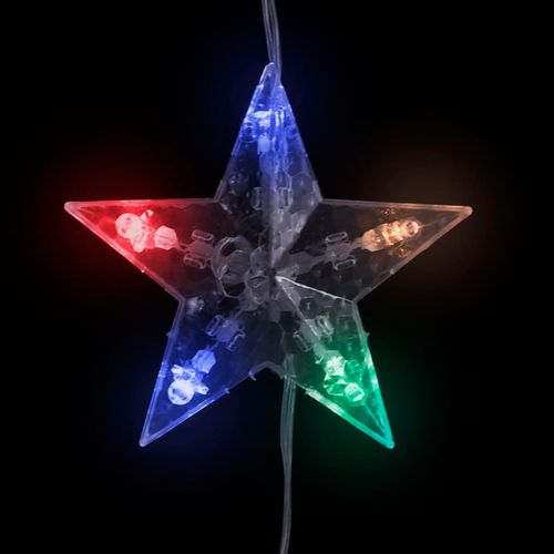 vidaXL LED Star Curtain Fairy Lights 200 LED Warm White 8 Function
