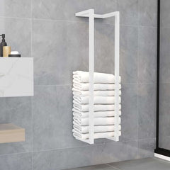 vidaXL Towel Rack White 12.5x12.5x60 cm Steel