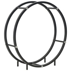 vidaXL Firewood Rack Black 50x20x150 cm Steel