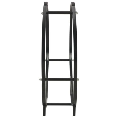 vidaXL Firewood Rack Black 50x20x150 cm Steel