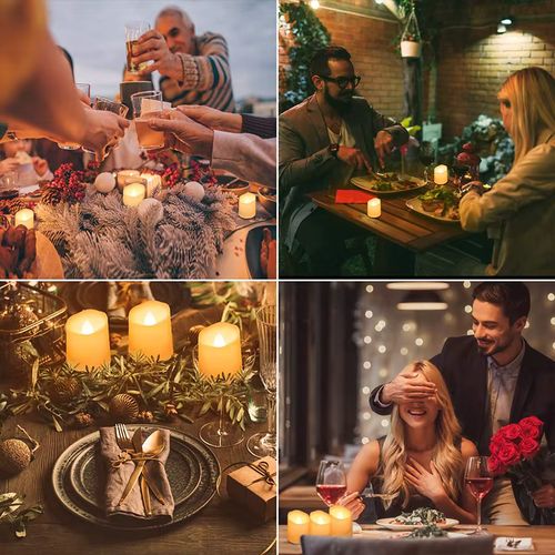 FPOO USB Rechargeable LED Candle - Flameless Ambience for Holidays