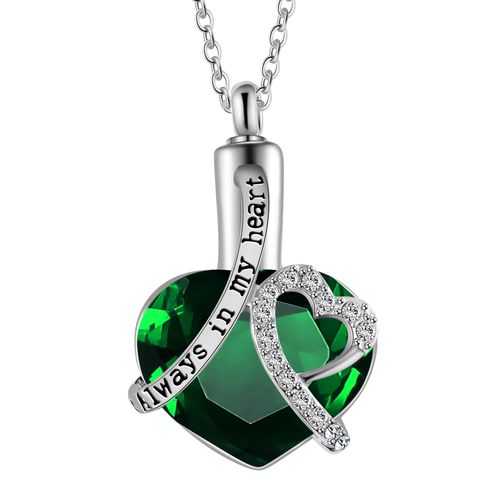 Amerixun Heart Cremation Jewelry - Keepsake Ashes Pendant Necklace