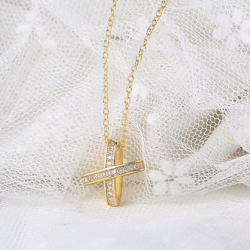 ZHOUYANG Cross Pendant Necklace - Elegant Design for Weddings