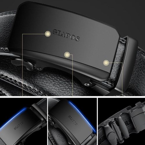 HALOCOWCOW Genuine Leather Belt with Automatic Buckle - Fashionable & Durable