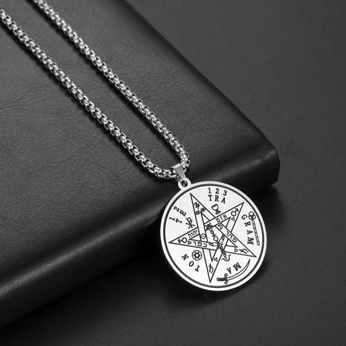 Dawapara Tetragrammaton Pentacle Necklace - Magical Protection Amulet