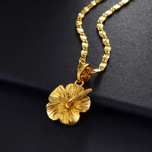 Annnyi Classic Flower Pendant Necklace - Elegant Fashion Accessory