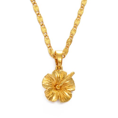 Annnyi Classic Flower Pendant Necklace - Elegant Fashion Accessory