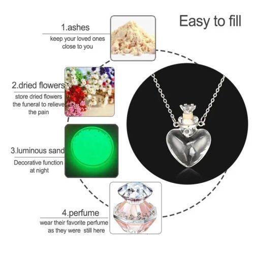 BAYABAYA Perfume Necklace - Trendy Glass Design for Aromatherapy