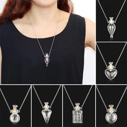 BAYABAYA Perfume Necklace - Trendy Glass Design for Aromatherapy