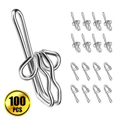 Durable Metal Curtain Drapery Hooks - 100 Pack for Easy Installation - 100pcs