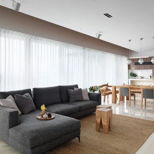 Customisable Polyester Blackout Curtains - Modern Style Window Treatment