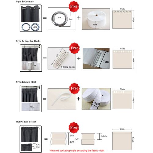 Customisable Polyester Blackout Curtains - Modern Style Window Treatment