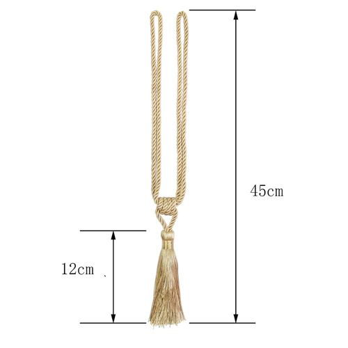 Handmade Gold Tassel Curtain Tieback - Modern Room Decoration Accessory