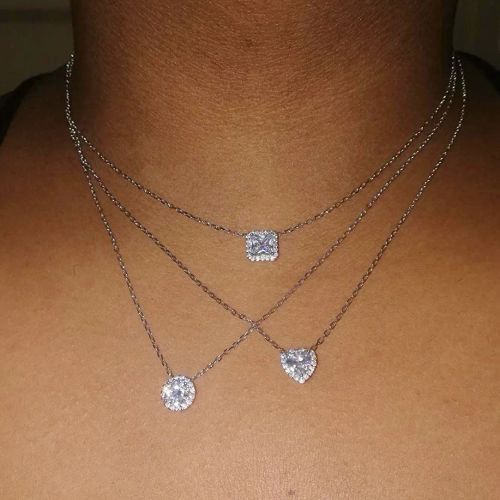 StoneAge Aesthetic Heart Pendant Necklace - Shiny Fashion Jewellery