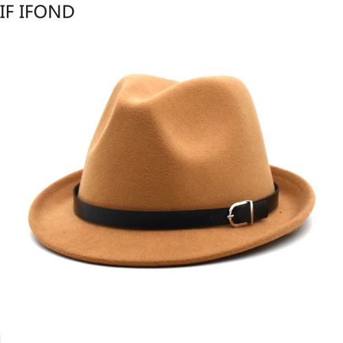 IF IFOND Classic Felt Fedora Hat - Stylish & Warm Casual Accessory