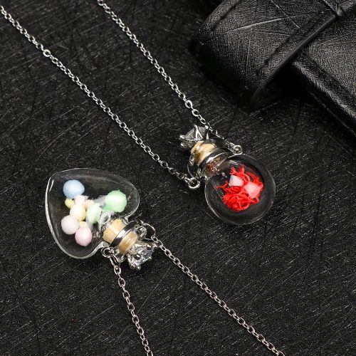 Glaze Vial Pendant Necklace - Stylish Mood Tracker - Trendy Essential Oil Necklace