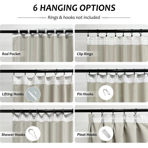 Elegant Striped Tulle Curtain - Semi-Translucent - French Window Treatment