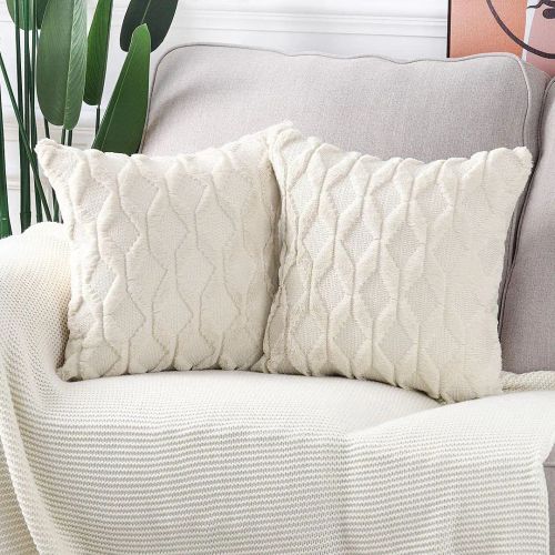 CANIRICA Plush Geometric Cushion Cover for Nordic Home Decor 45x45cm