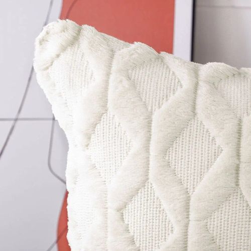 CANIRICA Plush Geometric Cushion Cover for Nordic Home Decor 45x45cm