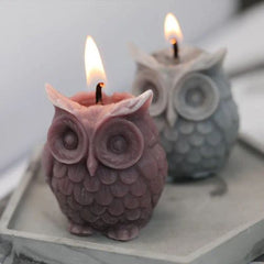 Owl Candle Mold - Silicone Material for DIY Candle Making Supplies