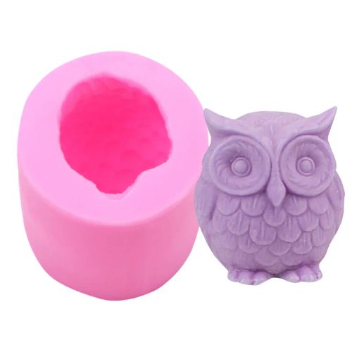 Owl Candle Mold - Silicone Material for DIY Candle Making Supplies