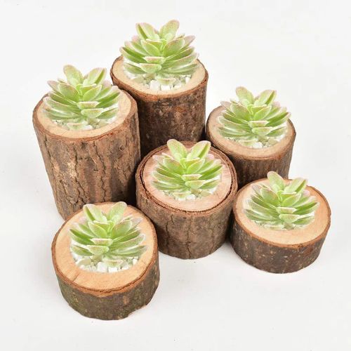 Rustic Wooden Candle Holder - Creative Decor for Home & Events