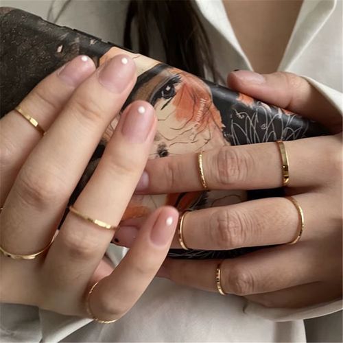 Fashionable Alloy Joint Rings Set - Trendy Knuckle & Tail Rings