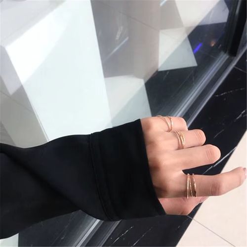 Fashionable Alloy Joint Rings Set - Trendy Knuckle & Tail Rings