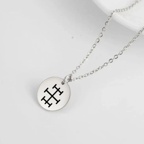 Dawapara Vintage Talisman Necklace Small Charm Odin Symbol Stainless Steel Pendants Necklace Good Luck Amulet
