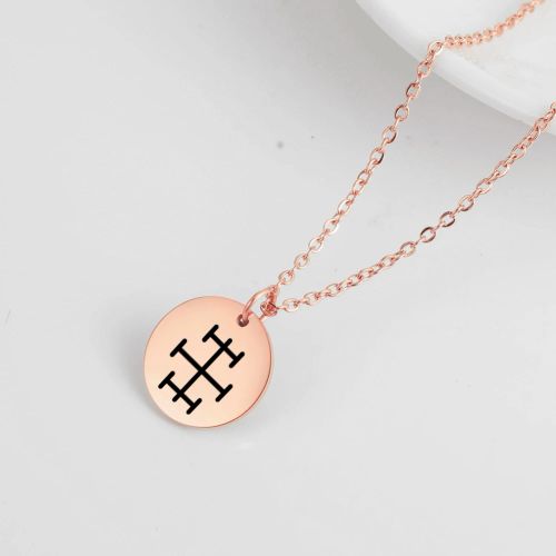 Dawapara Vintage Talisman Necklace Small Charm Odin Symbol Stainless Steel Pendants Necklace Good Luck Amulet