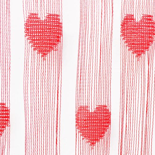 BIT.FLY Elegant Heart String Curtain - Modern 100x200cm Window Drape