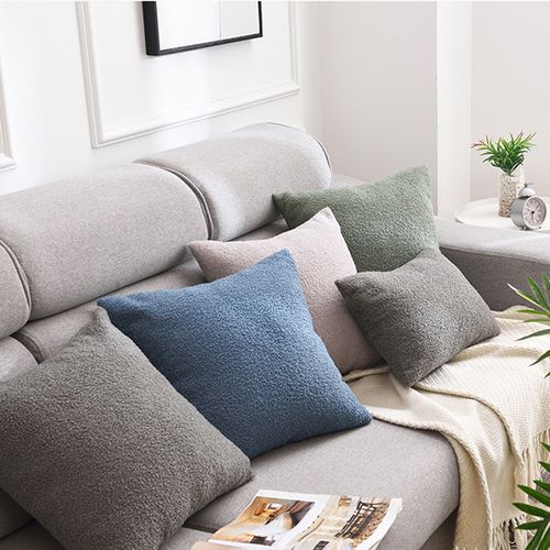 CANIRICA Plush Faux Fur Cushion Cover - Cozy Nordic Home Decor 18x18