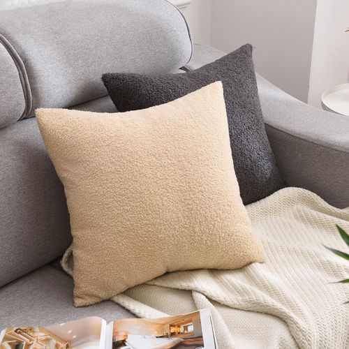 CANIRICA Plush Faux Fur Cushion Cover - Cozy Nordic Home Decor 18x18