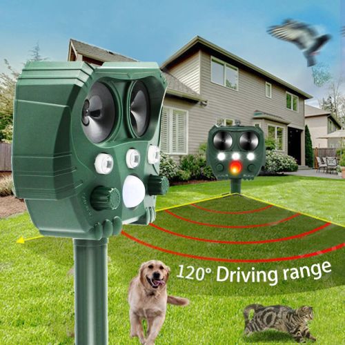 Ultrasonic Animal Repellent - Eco-Friendly Motion Sensor Pest Control Device