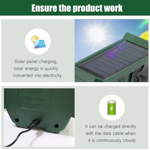 Ultrasonic Animal Repellent - Eco-Friendly Motion Sensor Pest Control Device