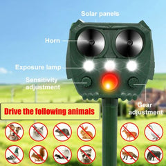 Ultrasonic Animal Repellent - Eco-Friendly Motion Sensor Pest Control Device