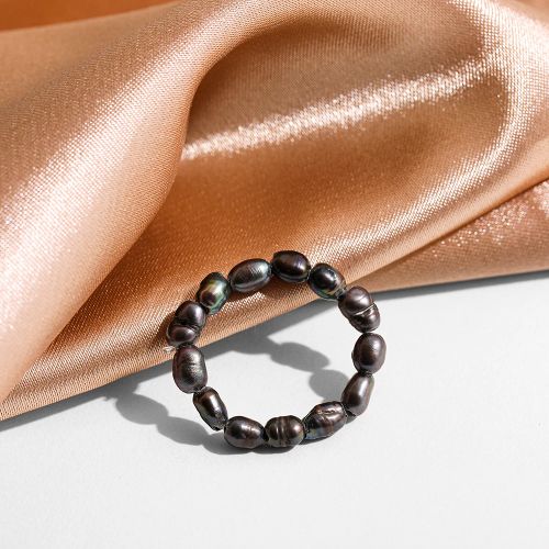 Elegant Natural Freshwater Pearl Rings for Women Minimalist Multi Beaded Elastic Finger Rings Fashion Jewelry Gifts